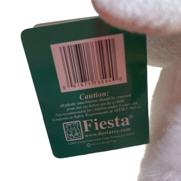 NWT Fiesta White Plush Goat Stuffed Animal - Picture 4 of 6